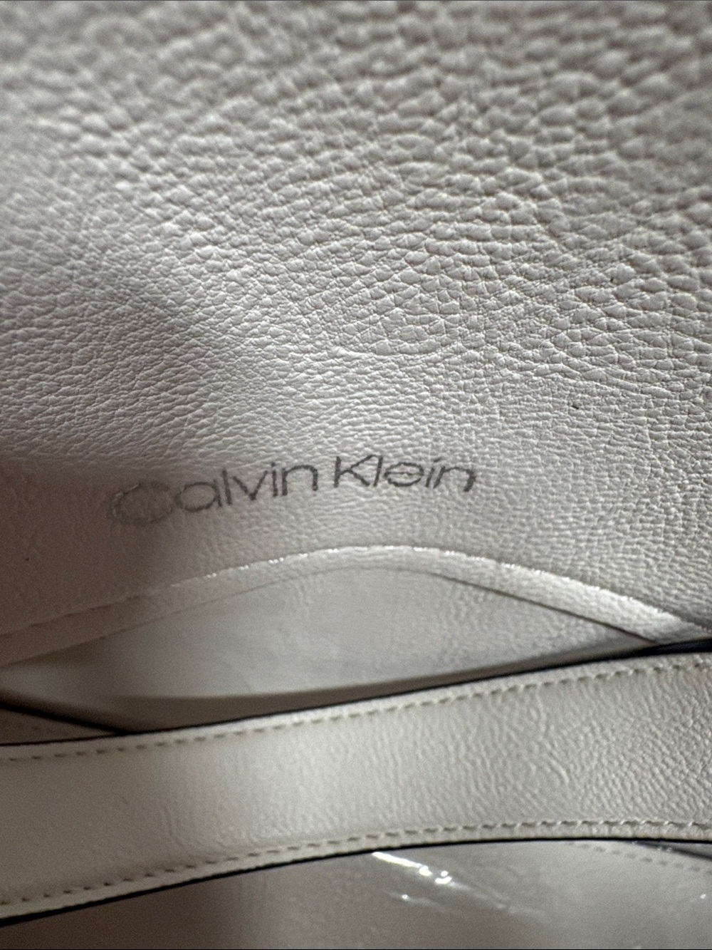 Calvin Klein White Tote with Yellow Floral Detail - Picture 3 of 7